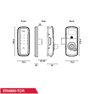 Khóa điện tử Hafele ER4600-TCR 912.05.721
